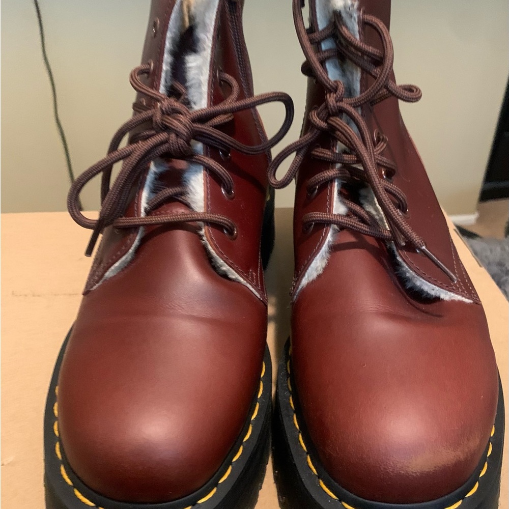 Dr. Martens Jadon Abruzzo Faux Fur Lined Combat Boots
